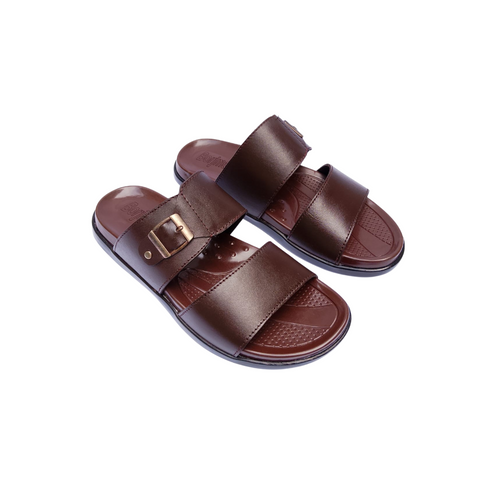 BROWN LEATHER SLIPER