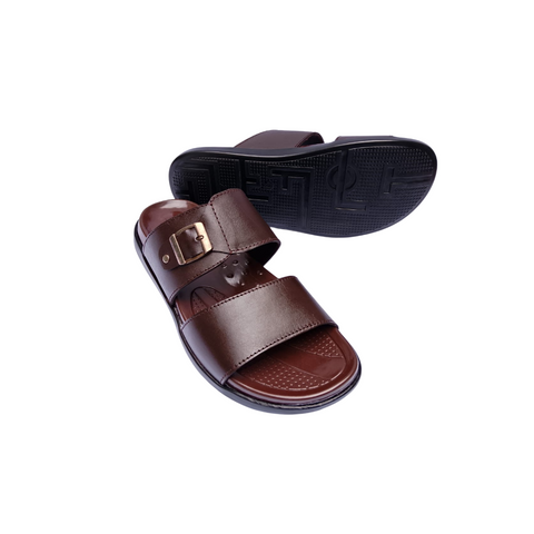 BROWN LEATHER SLIPER