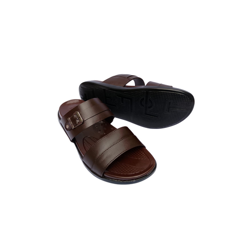 BROWN SPLIT LEATHER SLIPPER