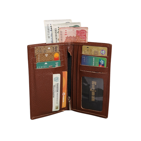 BROWN MILD LEATHER WALLET