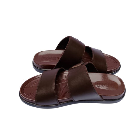 BROWN LEATHER SLIPER